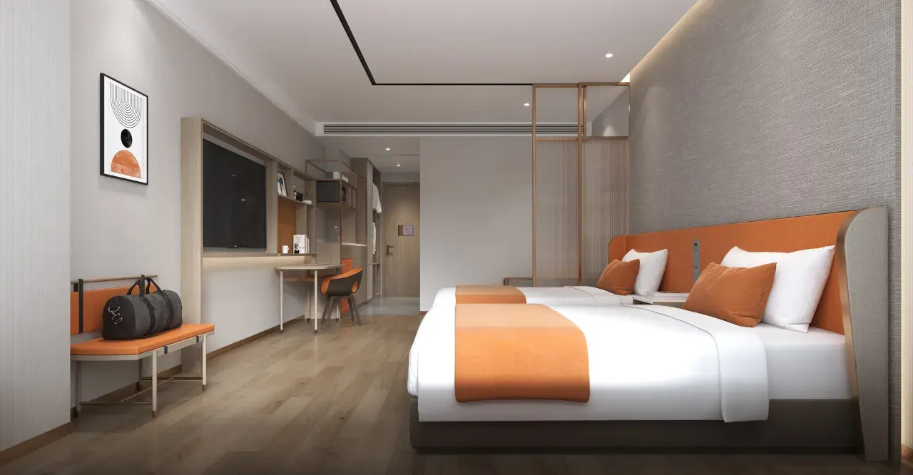 Business Intelligent Twin Room [Super Bay Window+Intelligent Guest Control+Refrigerator]